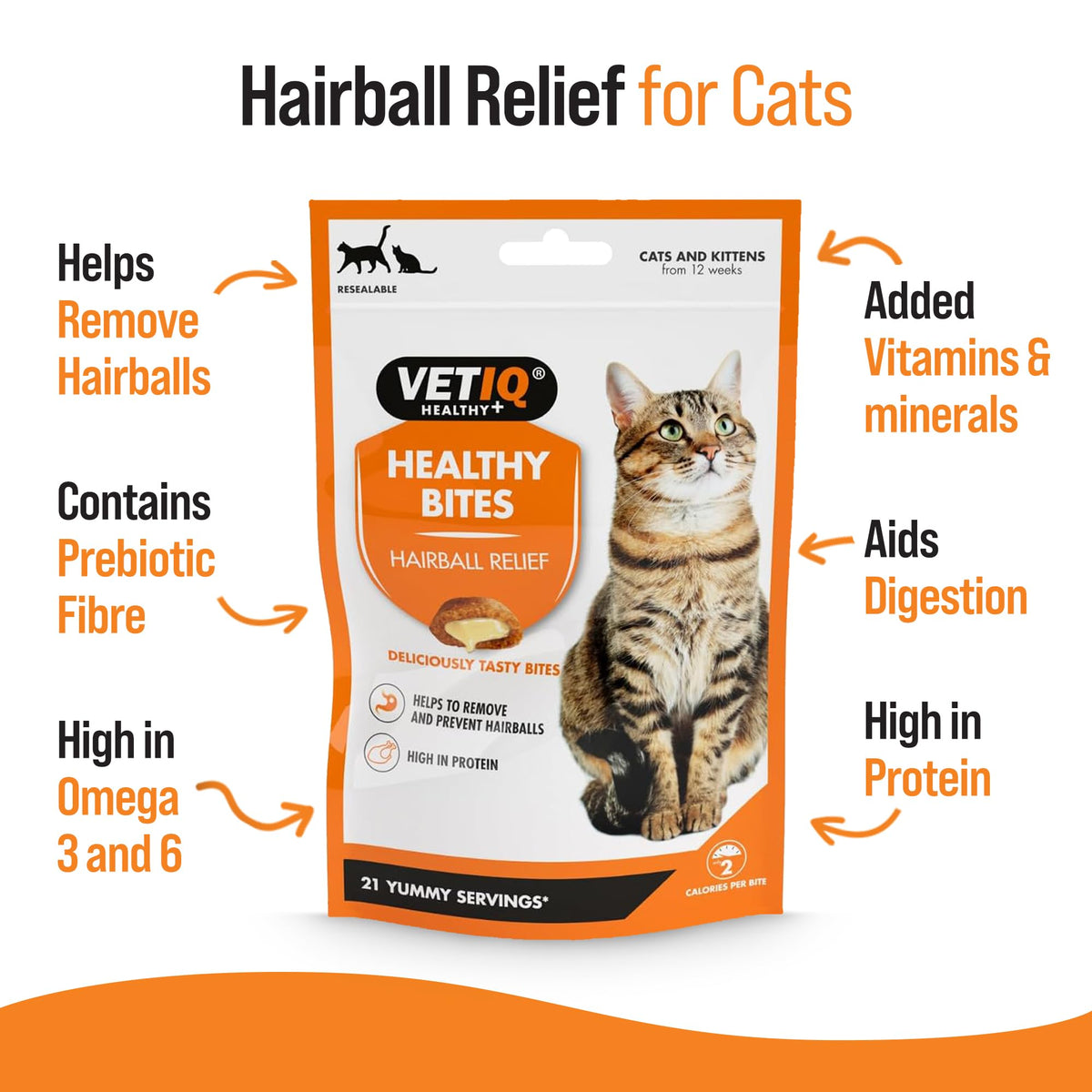 VETIQ Healthy Bites Cat Variety Treats for Cats & Kittens (84 Servings)