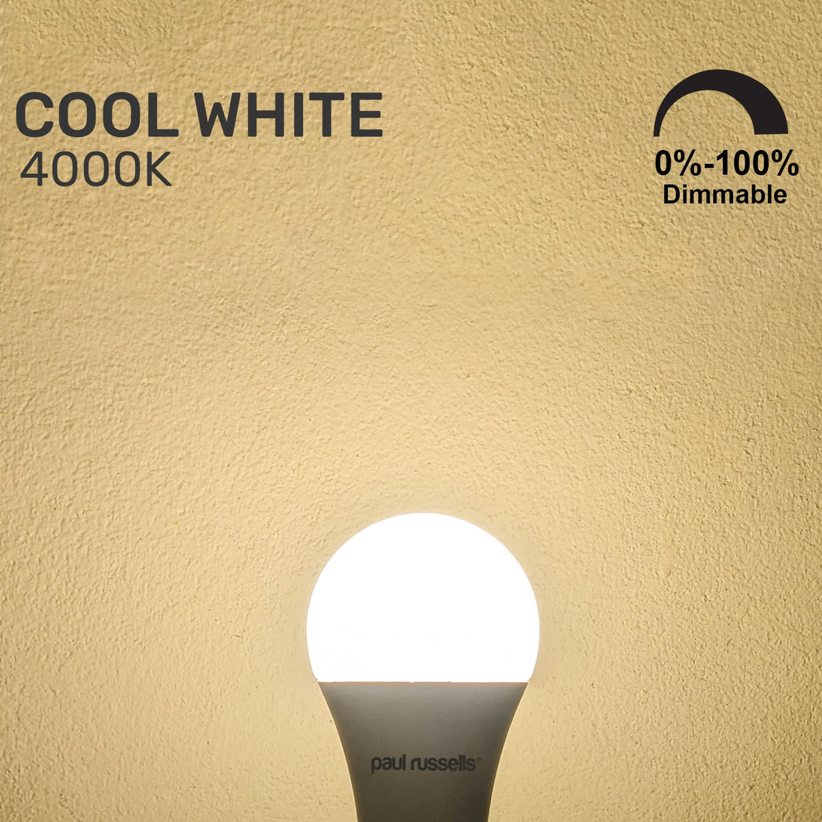 paul russells LED GLS - Dimmable Bayonet Light, 14W 1521 Lumens B22 A70 LED Bulbs, 100w Equivalent, 6500K Daylight, Dimmer Standard BC Energy Saving Ceiling Lightbulbs, 2 Pack