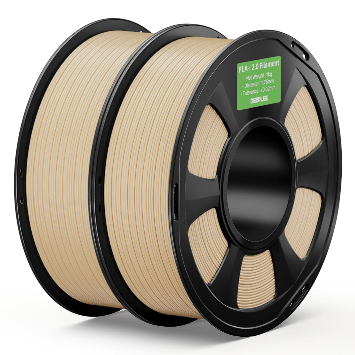 DEEPLEE PLA Plus 1.75mm Filament Beige/Brown 2KG Bundle