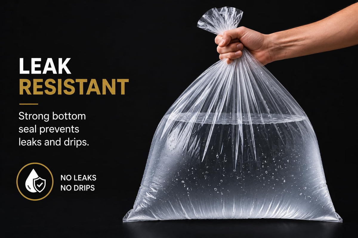 Haya Home 50L 50 Bin Bags Heavy Duty Bin Liners, Black Plastic Refuse Sacks large Garbage Waste Dustbin Bags for Kitchen Home Office DIY Garden from 100% Recycled Material