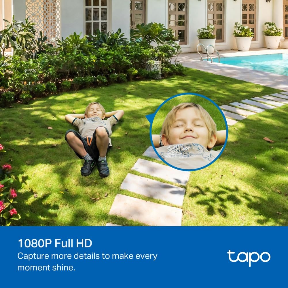 Tapo TP-Link C500 Outdoor Wi-Fi Security Camera, 360° FHD 1080P with Night Vision, Two-Way Audio, Cloud Video Recording, Works with Alexa
