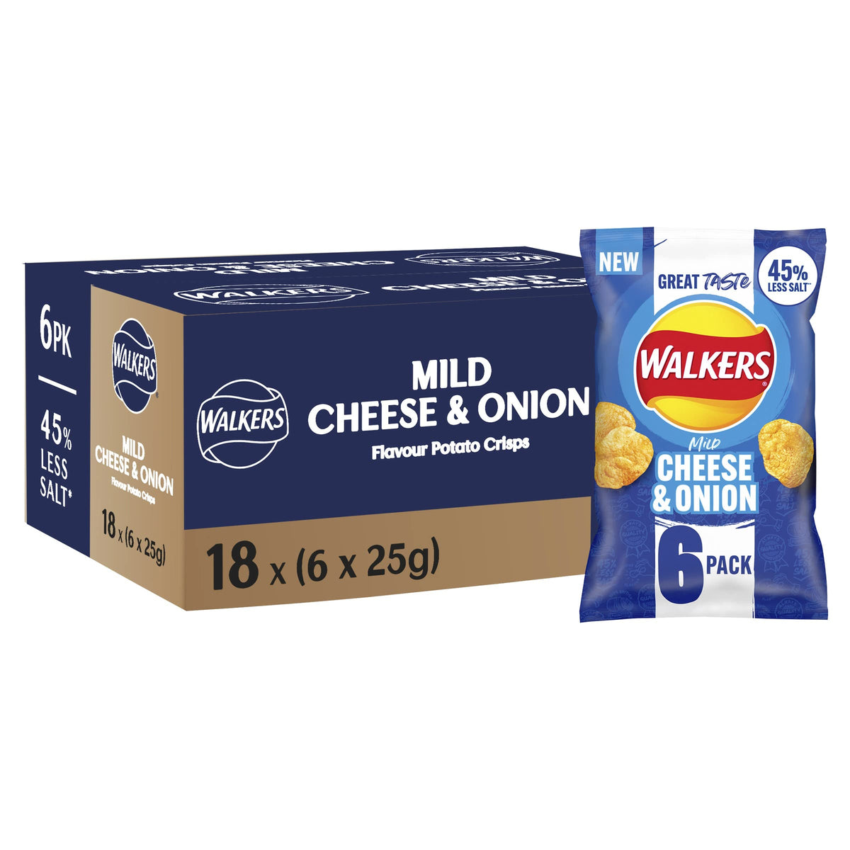 Walkers Baked Snacks Sea Salt 6 x 22g