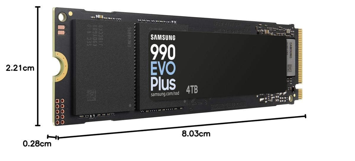 Samsung 990 PRO 1TB PCIe 4.0 (up to 7450 MB/s) NVMe M.2 (2280) Internal Solid State Drive (SSD) (MZ-V9P1T0BW)