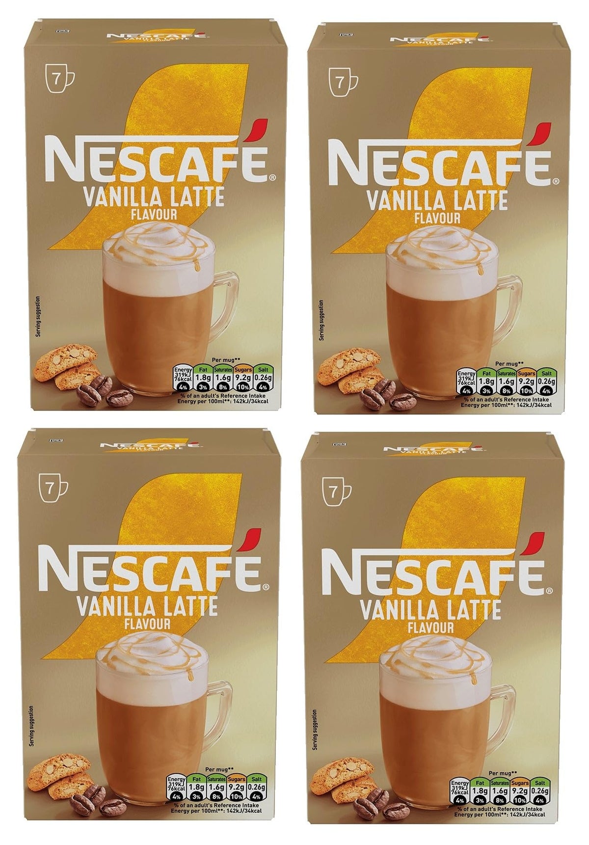 NESCAFÉ Latte Instant Coffee Sachets - 72 x 18g
