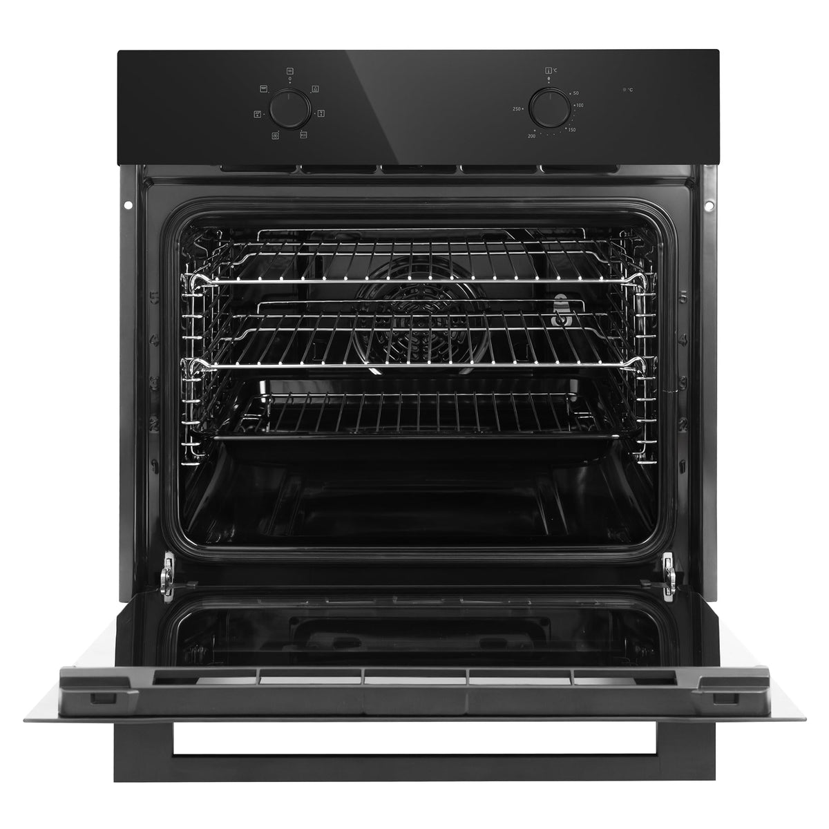 Russell Hobbs 70L, 60cm Wide, Single Electric Built-in Fan Oven and Grill in Stainless Steel, 6 Oven Functions, RHFEO7004SS