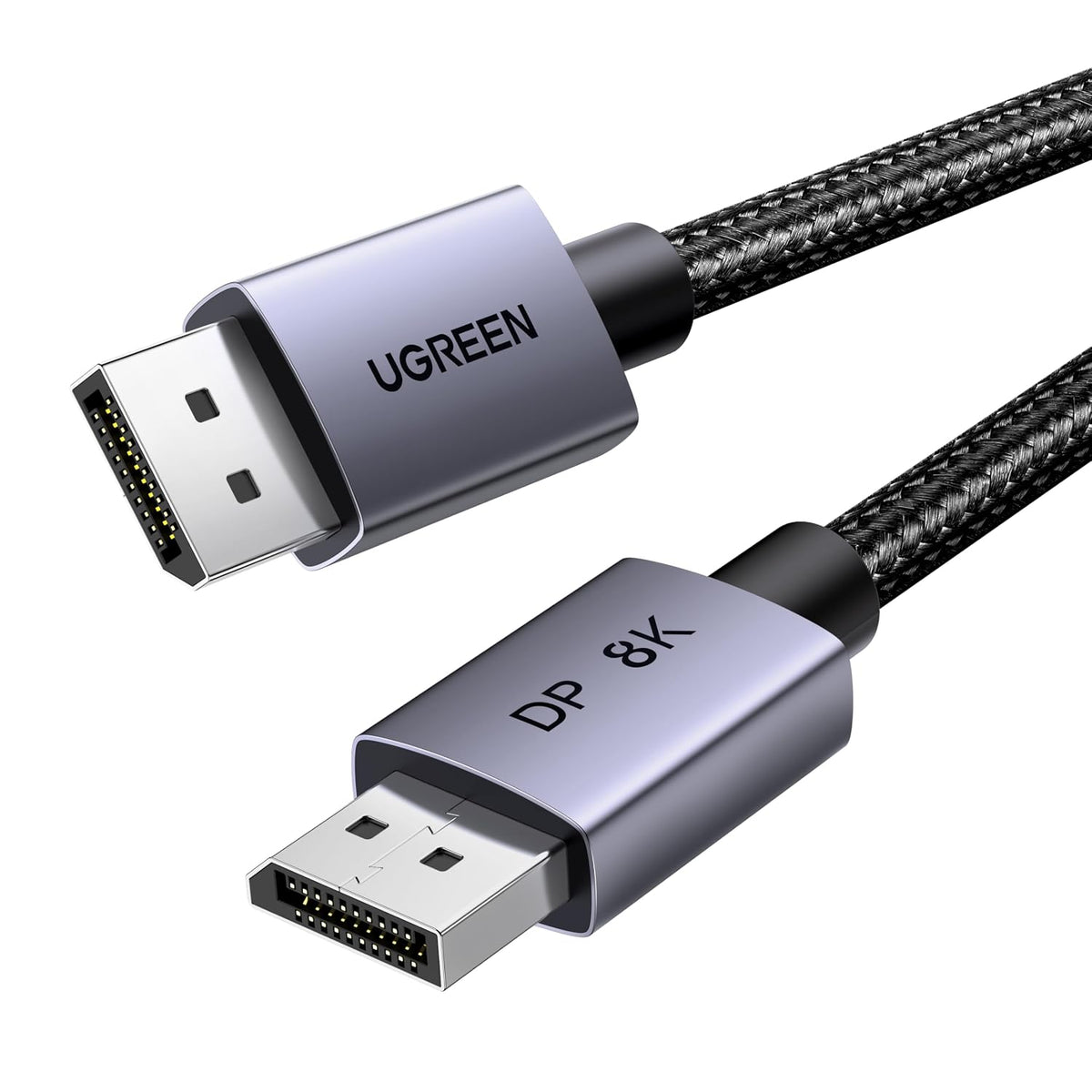 UGREEN DisplayPort Cable 8K@60Hz 2M [VESA Certified] Braided DP 1.4 Display