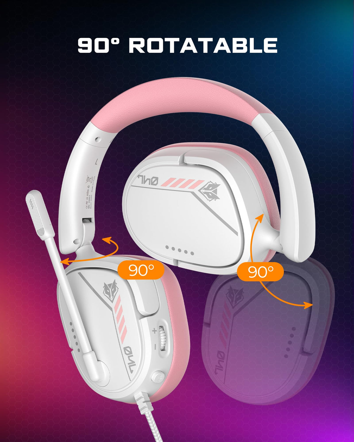 NUBWO HG04L Gaming Headset for PS5/PS4, Xbox Series X|S/Xbox One, Switch – 250g Lightweight, Clear Unidirectional Mic, Soft Memory Earmuffs, 3.5mm Jack for Gaming & Work