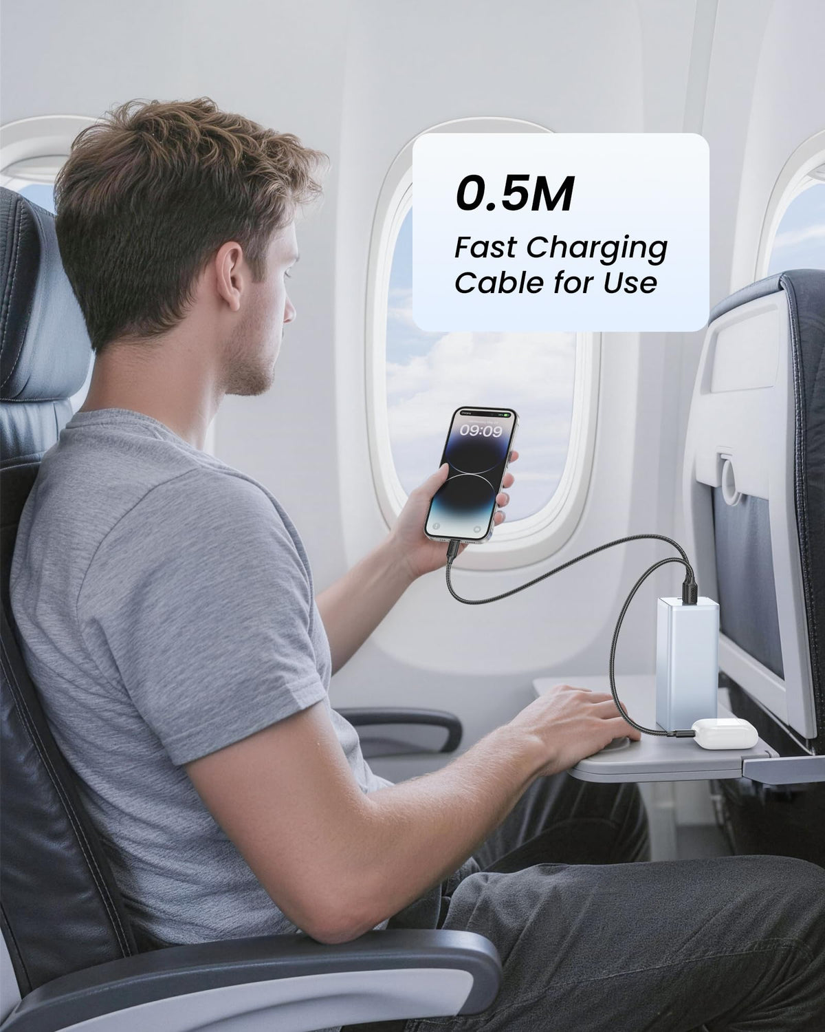 RAVIAD USB C to Lightning Cable 1M [MFi Certified]iPhone Fast Charger Cable