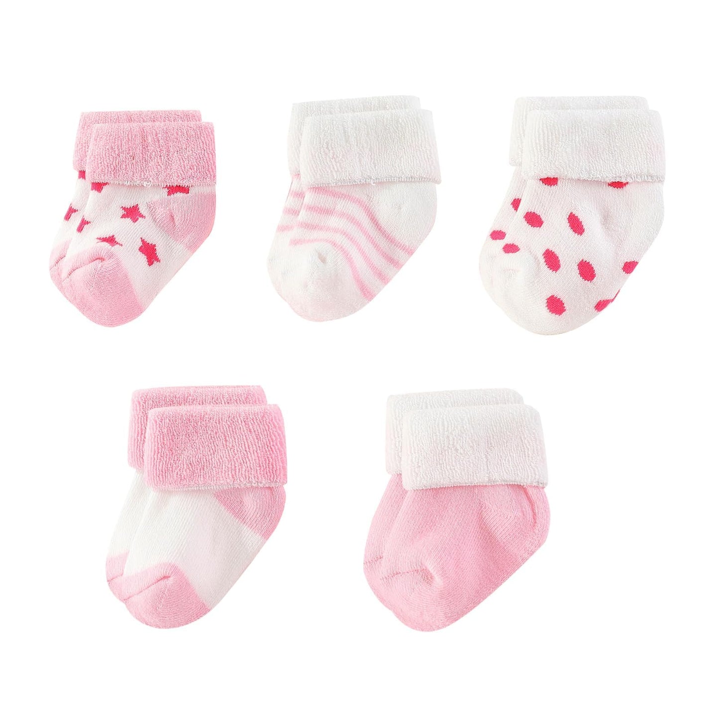 Baby Terry Warm Socks - Unisex baby Boy and Girl socks 0-12 Months Toddler Cute Cotton Socks Cozy Thick thick newborn sock 5 Pack