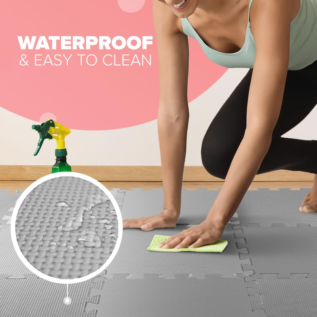 kidoola Foam Baby Play Mat (29x29cm) – Thick & Soft EVA Foam Interlocking Floor Tile Matting for Children – Large Multi Colour, Safe & Comfortable 7mm Thick Play Flooring (9pc)