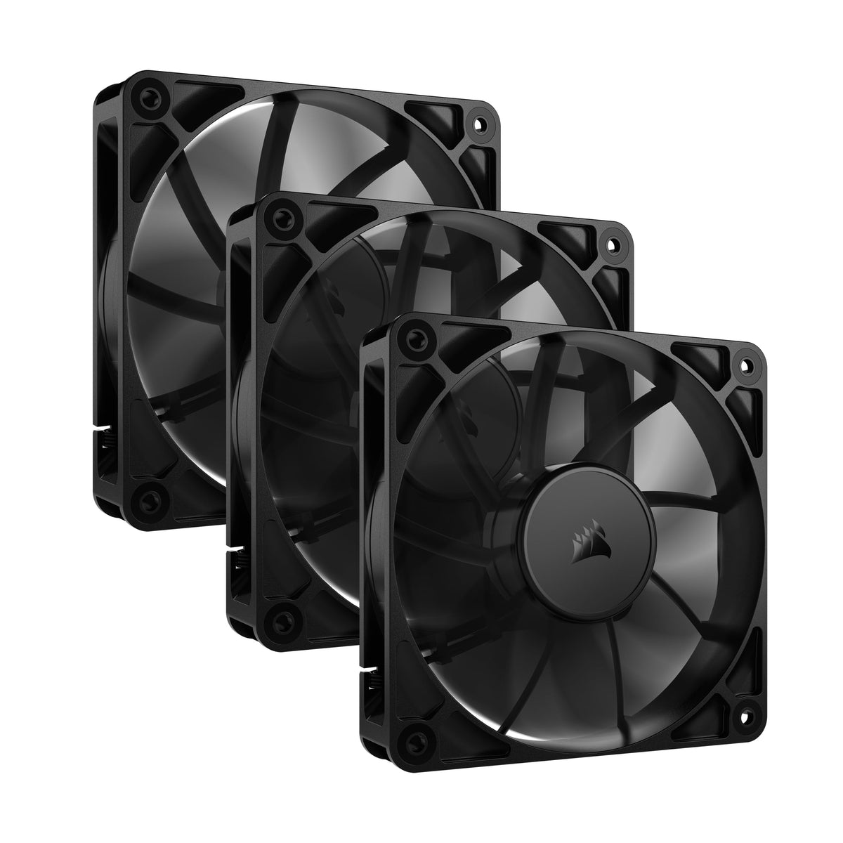 CORSAIR RS120 ARGB 120mm PWM Fans – Daisy-Chain Connection – Low-Noise – Magnetic Dome Bearing – Triple Pack – White
