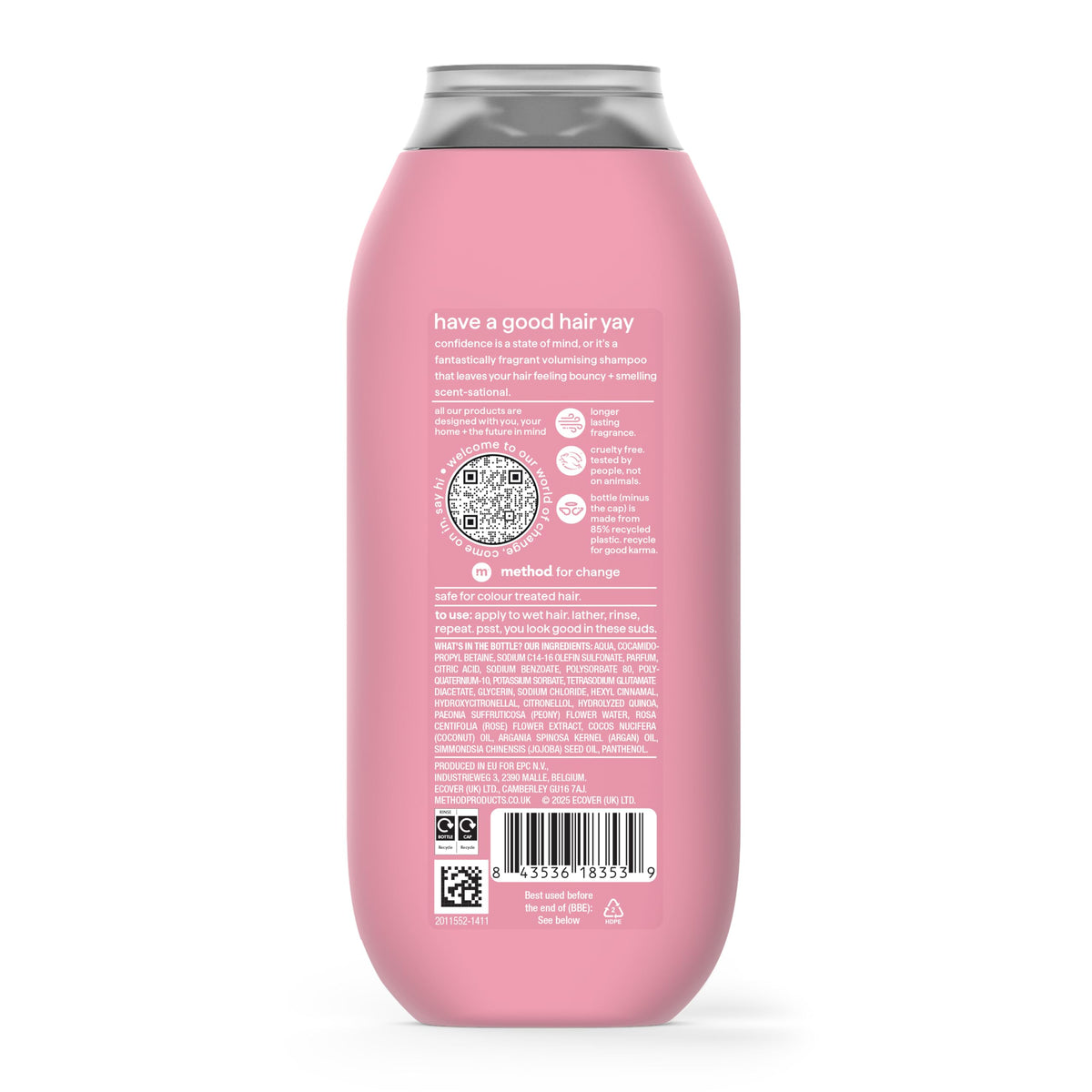 Method Daily Zen Shampoo, Cucumber & Green Tea, Sulphate Free, 350ml