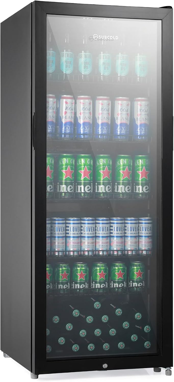 Subcold Maxi250 Tall Drinks Fridge | 4-18°C | Glass Door | Auto Defrost