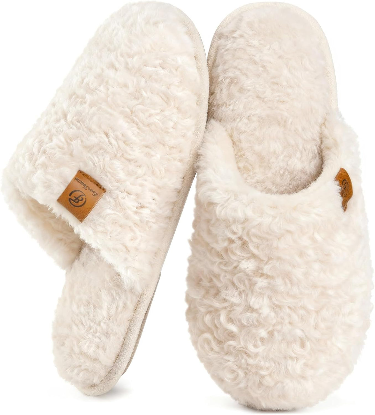 EverFoams Women's Fuzzy Slippers Cosy Memory Foam Indoor Warm House Shoes