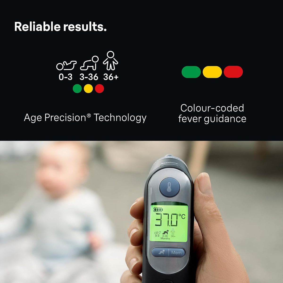 Braun ThermoScan 7 Ear thermometer | Age Precision Technology | Black