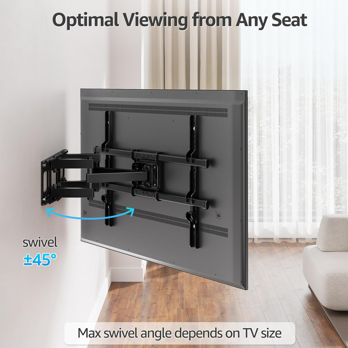 MOUNTUP TV Wall Bracket for Most 26-70 Inch LED, LCD, OLED Flat & Curved TV