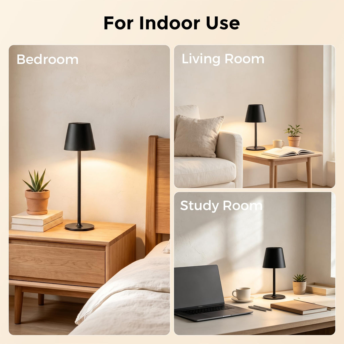 Rechargeable Table Lamp, Cordless Lamp for Outdoor & Indoor, 1 Pack