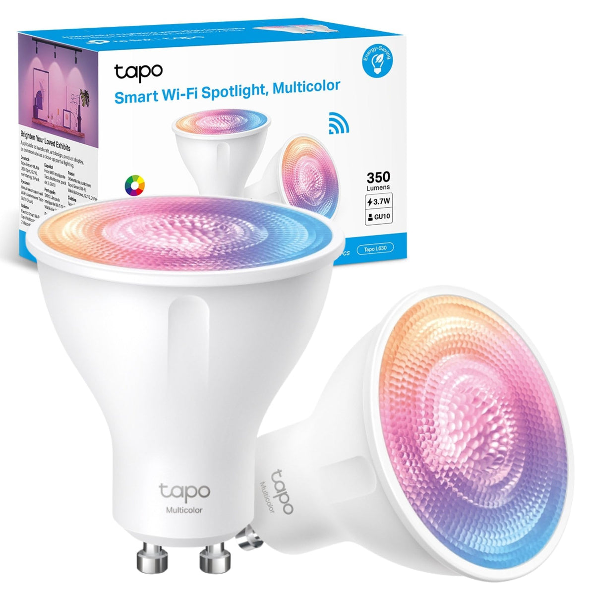 Tapo L630(4-Pack) GU10 Smart Bulb Multicolour Dimmable LED Light Bulb