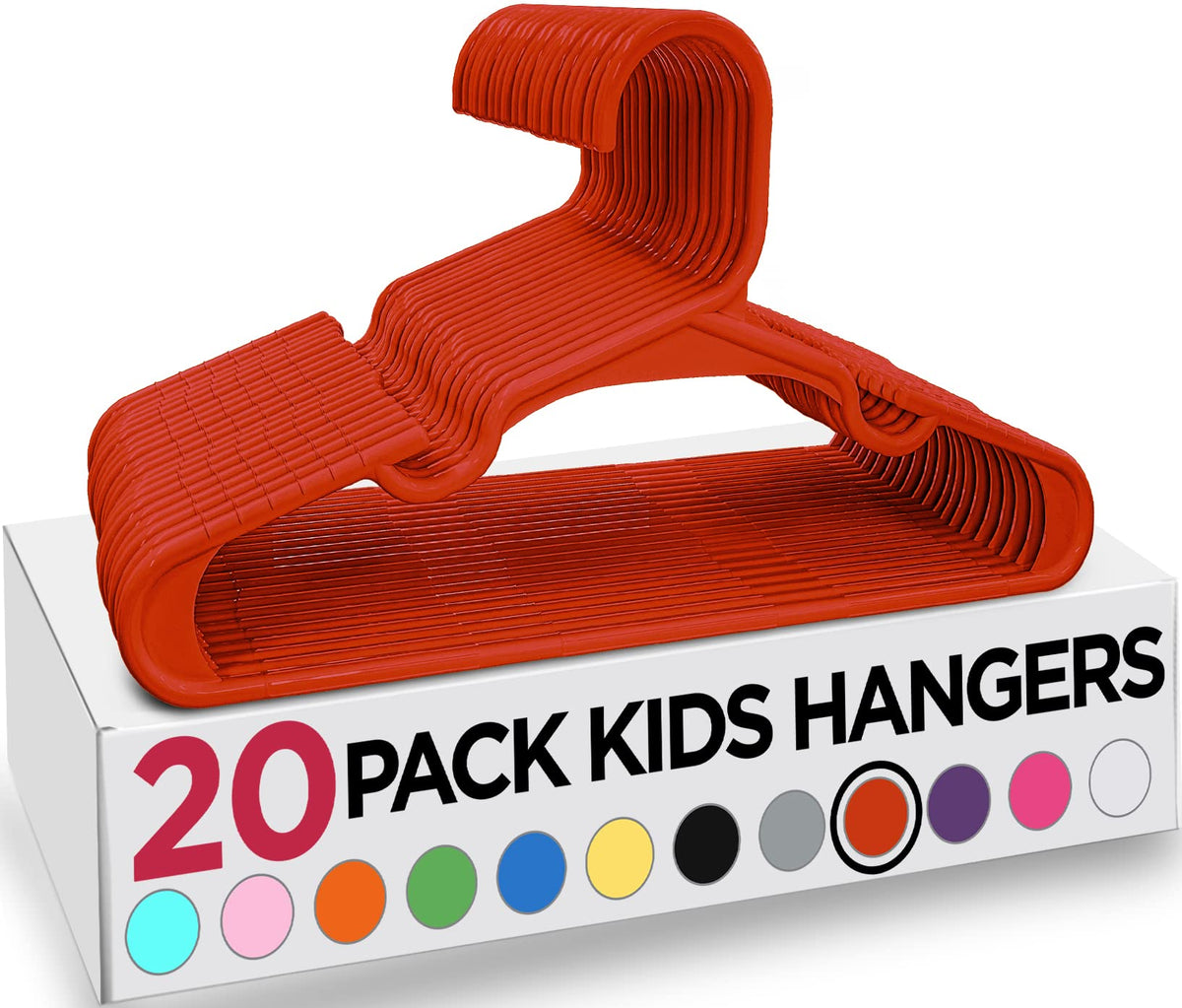 Utopia Home 20pcs Kids Hangers - 28cm Plastic Baby Hangers for Closet - Kids Hanger for Clothes and Baby Hanger for Closet - for Daily Standard Use (Grey)