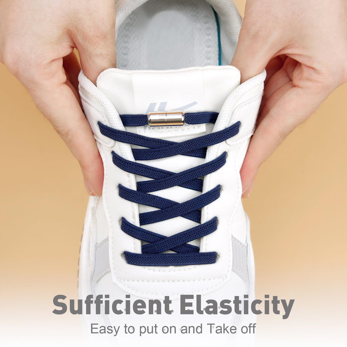 Handshop 2 Pairs Elastic Laces, No Tie Shoelaces for Trainers