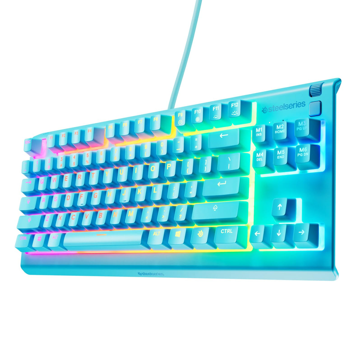 SteelSeries Apex 3 TKL Gaming Keyboard - Silent Keyboard, Tenkeyless PC Keyboard - 8-Zone RGB Illumination - IP32 Water & Dust Resistant - English QWERTY Layout, Black