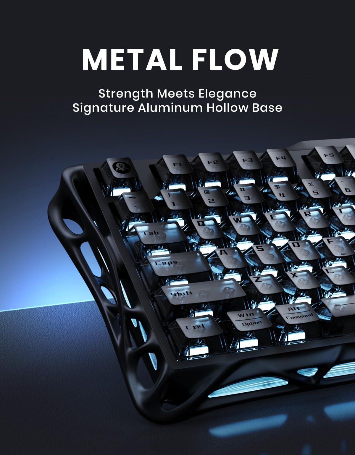 GravaStar Mercury K1 Mechanical Keyboard with Aluminium Frame, 75% Wireless Gaming Keyboard, Hot Swap Custom Keyboard with Button, Gasket, RGB Tri-Mode Keyboard, PBT Keycaps, 8000 mAh White