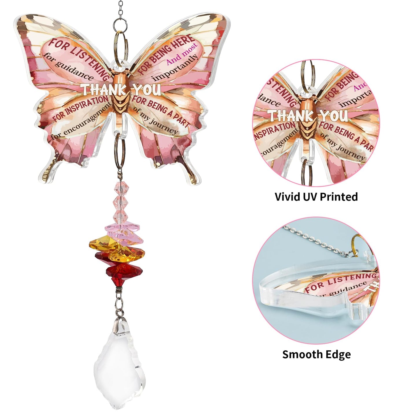 Teacher Gifts for Women, Acrylic Hanging Decoration Thank You Teacher Gifts, Appreciation Gift for Teacher Mentor, Perfect for Teachers Day, Christmas, Birthday,End of The Year