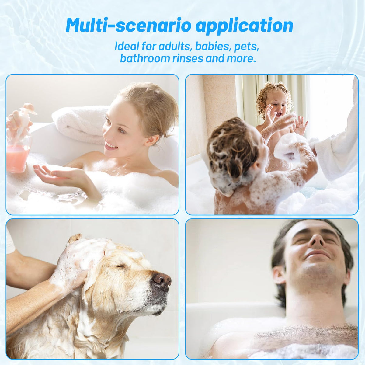 VEHHE High Pressure Shower Head with Filter Beads, 3 Spray Modes