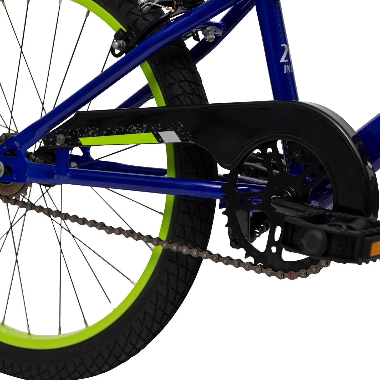 Huffy Pro Thunder Kids Bike 16" with Stabilisers, Bell & Handlebar Pad — Green