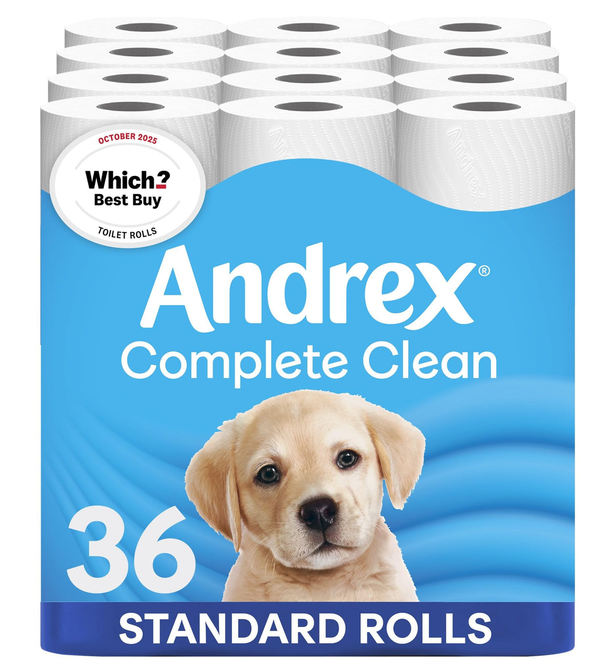 Andrex Complete Clean Toilet Roll - 24 Toilet Rolls, Bulk Buy