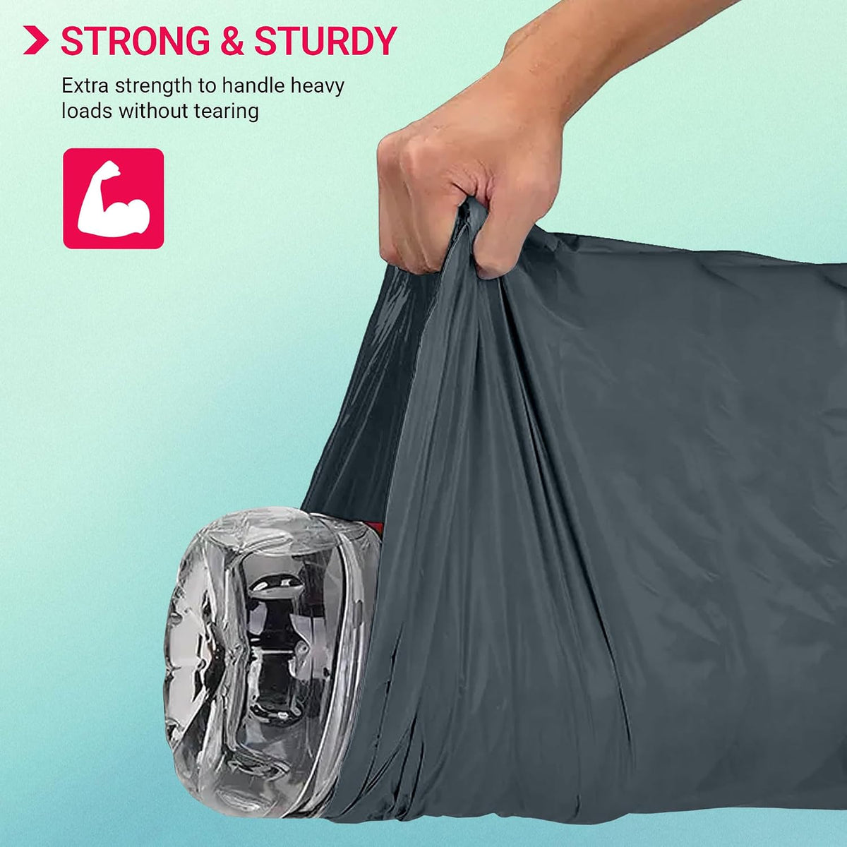 125 Mixed Grey Parcel Bags, Tamper-Proof Strong Postal Packaging Bags for Shipping, Mailing & Delivery, 5 Sizes Small to Large, 25 Each