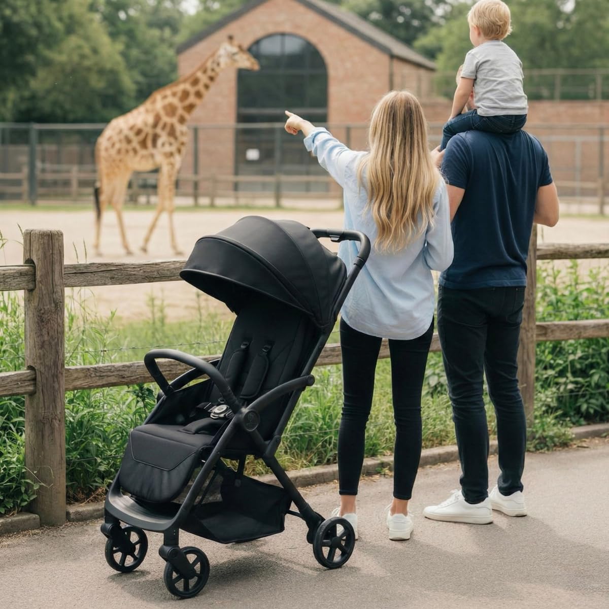 Venture Avio Stroller – Lightweight Compact Pushchair for Toddlers up to 4 Years – Travel Baby Stroller with Raincover, Cup Holder, Large Basket (Truffle)