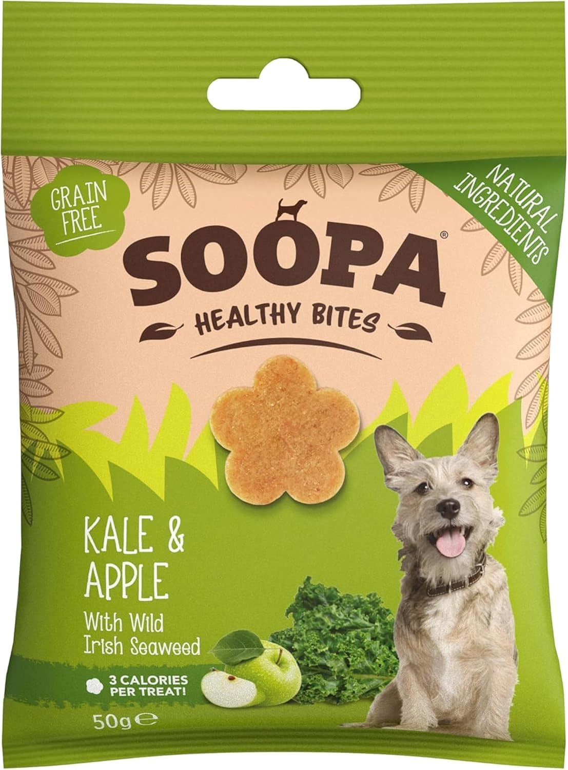 Soopa Strawberry Dog-Quiri Healthy Bites, Dog Training Treats, 50 g, 1-Pack