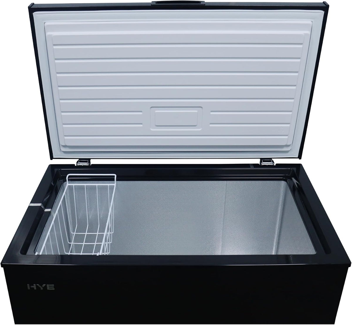 HYE Chest Freezer - 205L Capacity, Freestanding Design, Black