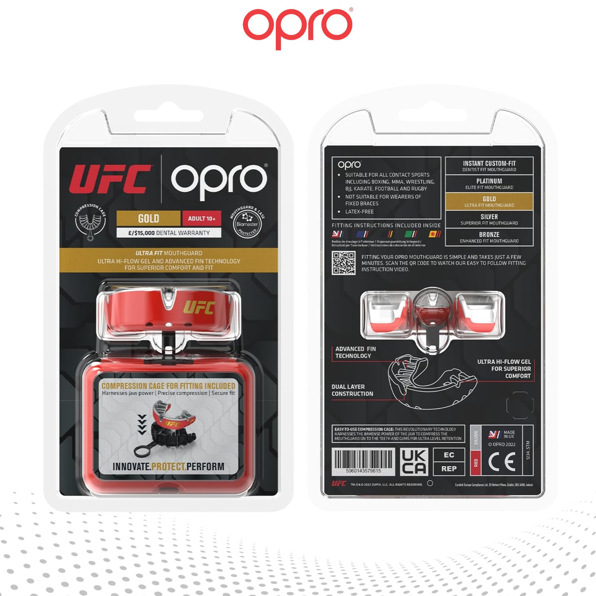 OPRO Gold Level Sports Mouthguard, Premium Fit Adult & Kids