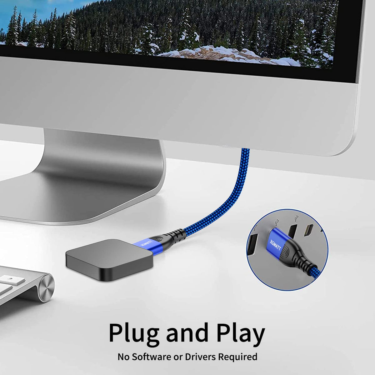 USB 3.0 Cable 1M,5Gbps High Speed Transfer USB Type A Male to Male Lead