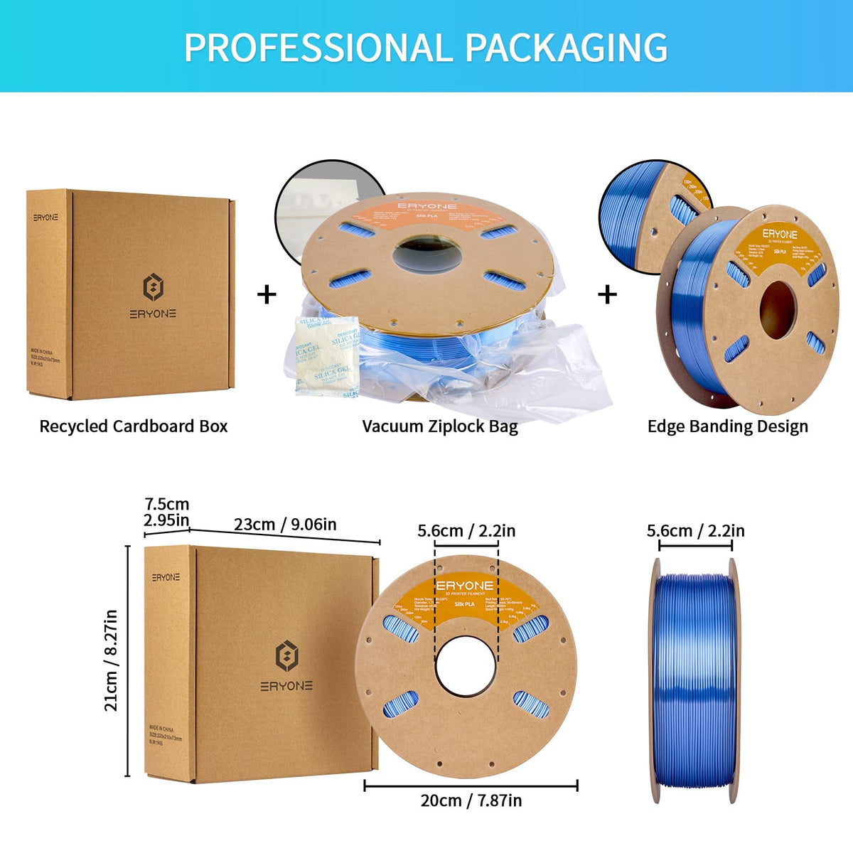 ERYONE Silk PLA Filament 1.75mm,3D Printer Filament PLA,Shiny Glossy PLA Filament,+/-0.03mm,1kg(2.2lbs)/Spool,Silk Liquid Gold