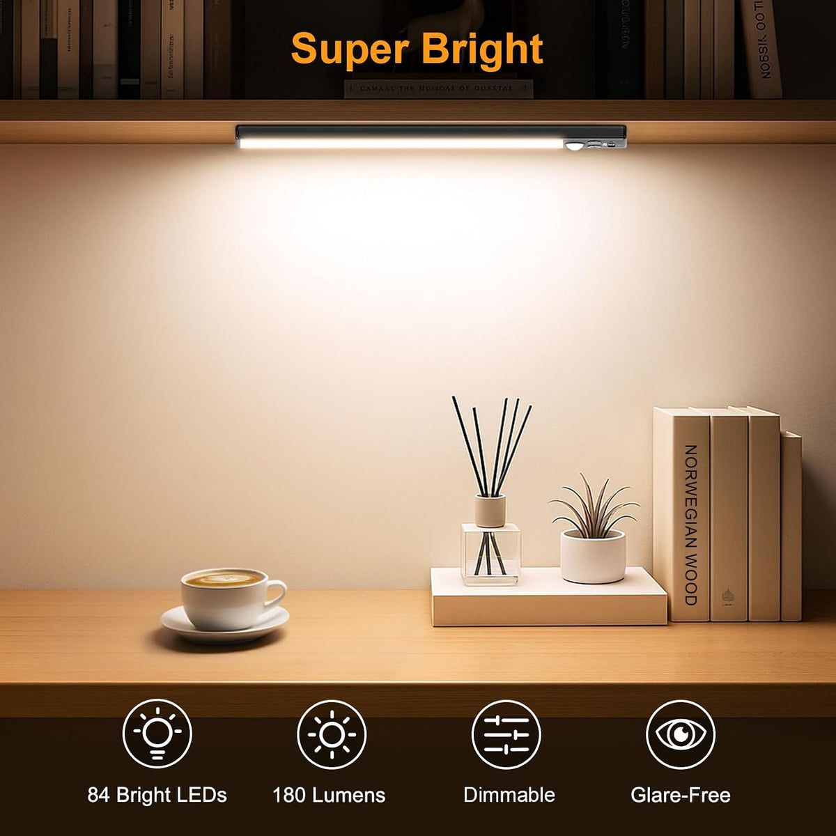 Gritin Under Cabinet Kitchen Lights Rechargeable 2 Pack-3 Color Temps