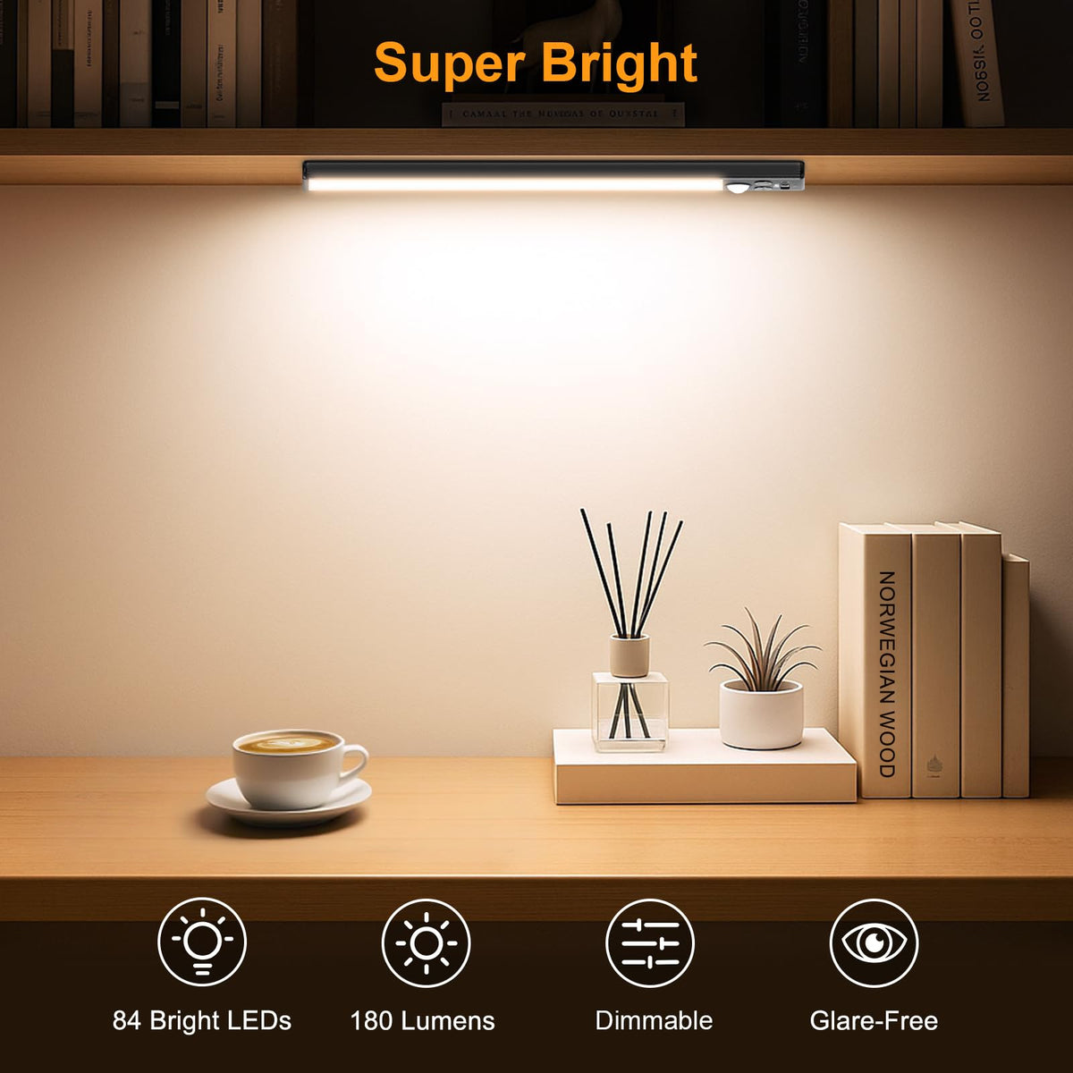 Gritin Under Cabinet Kitchen Lights Rechargeable 2 Pack-3 Color Temps