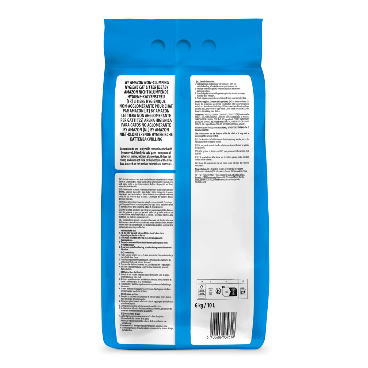 by Amazon Clumping Fine Unscented Cat Litter 10L (Pack of 1)