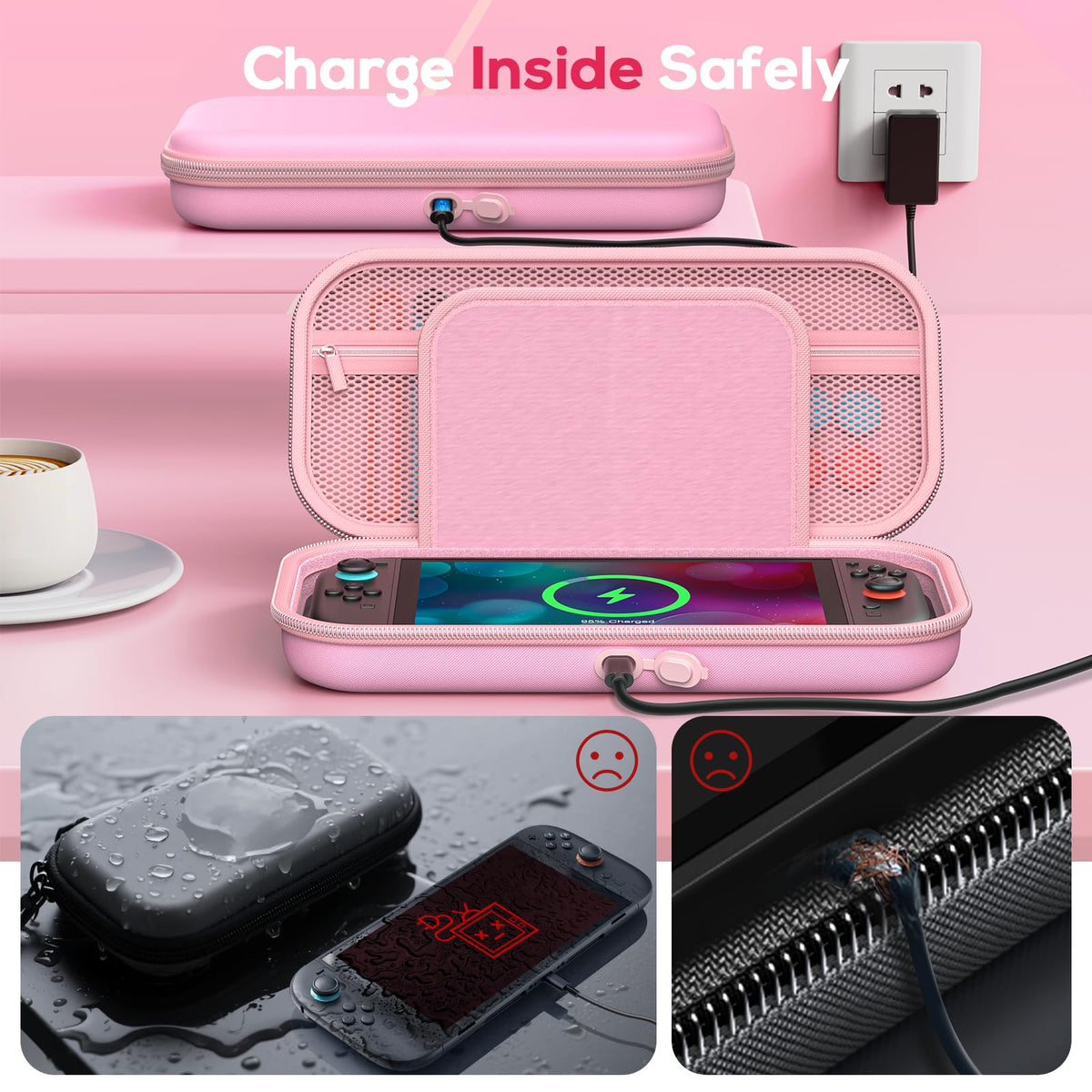 Case for Nintendo Switch 2, Travel Case with Charging Hole and 10 Game Card