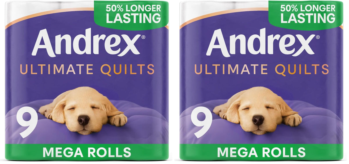 Andrex Ultimate Quilts Toilet Roll - 9 Mega Toilet Rolls
