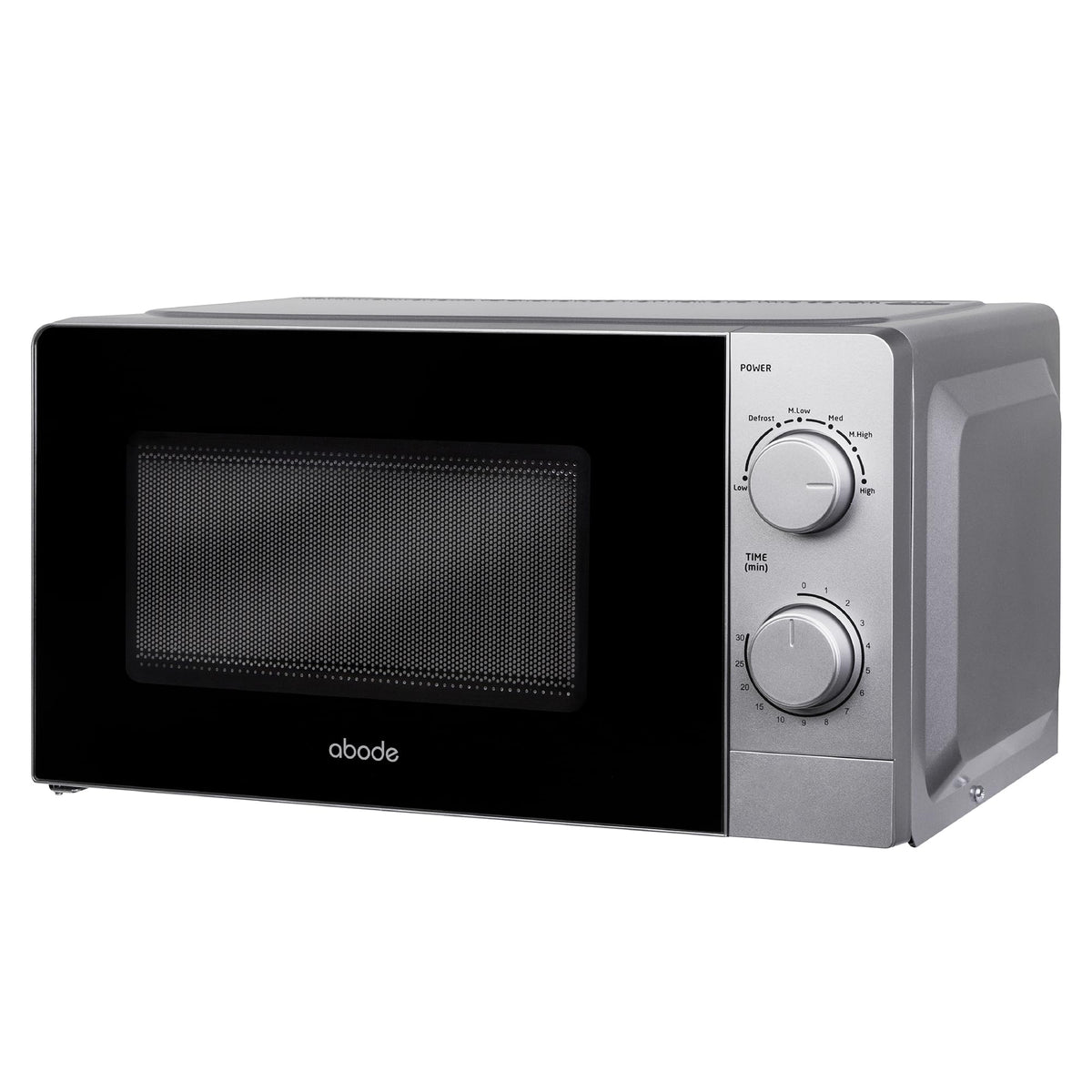 Abode Touch Control Microwave 20 Litre Black Digital 700W with Clock & Timer, 5 Auto Cook Settings & Defrost, 10 Power Levels AMT2012B (Touch Control, Silver)