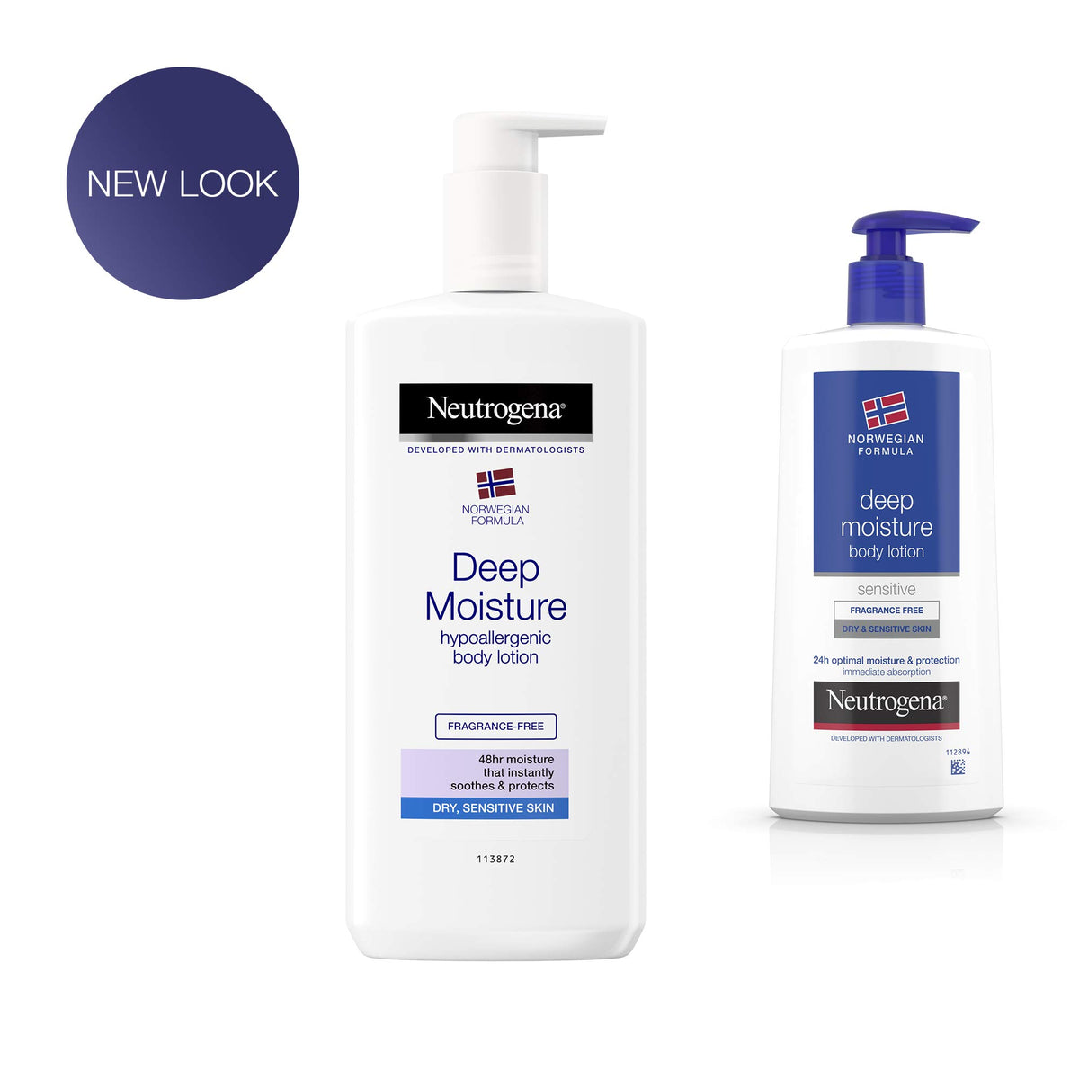 Neutrogena Norwegian Formula Deep Moisture Body Lotion (1x 400ml), Fragrance-Free Moisturiser for Sensitive and Dry Skin, Provides 48-Hour Moisturisation