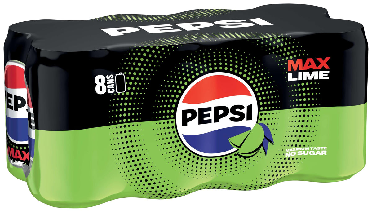 Pepsi Max Caffeine Free Cola | 330ml Can | 8 Pack