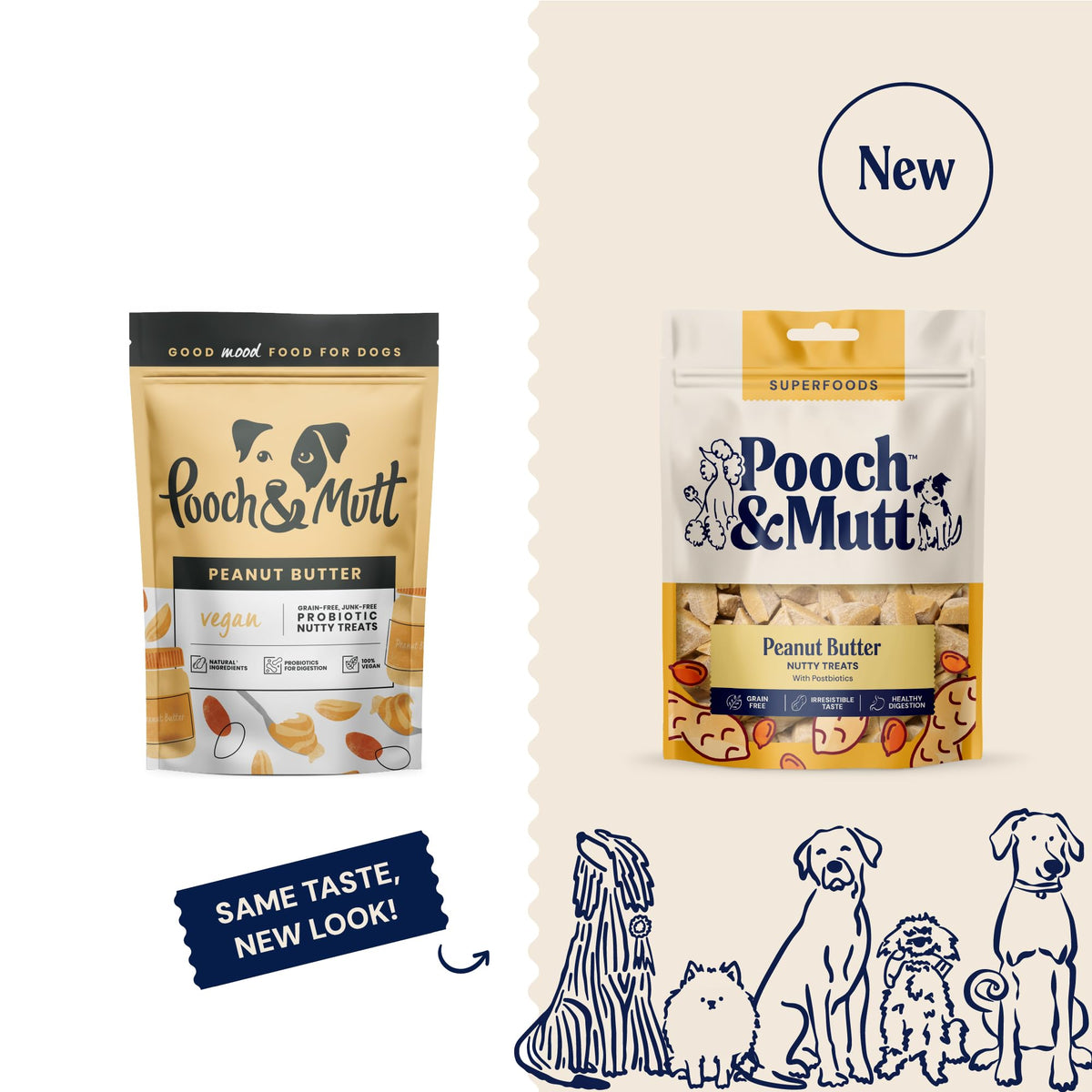 Pooch & Mutt - Peanut Butter Dog Dental Sticks (Regular Sticks), Dog Dental Chew, for Teeth and Gums Cleaning, 1 pack of 7 sticks (packaging may vary)
