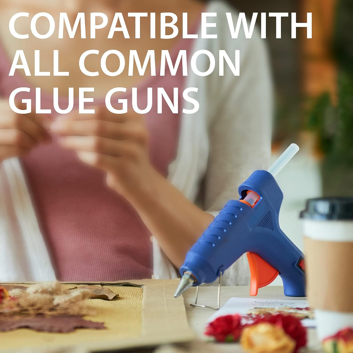 ANSIO Hot Glue Sticks for Hot Glue Gun, SGS Approved, 100 pcs - 7mm x 100mm