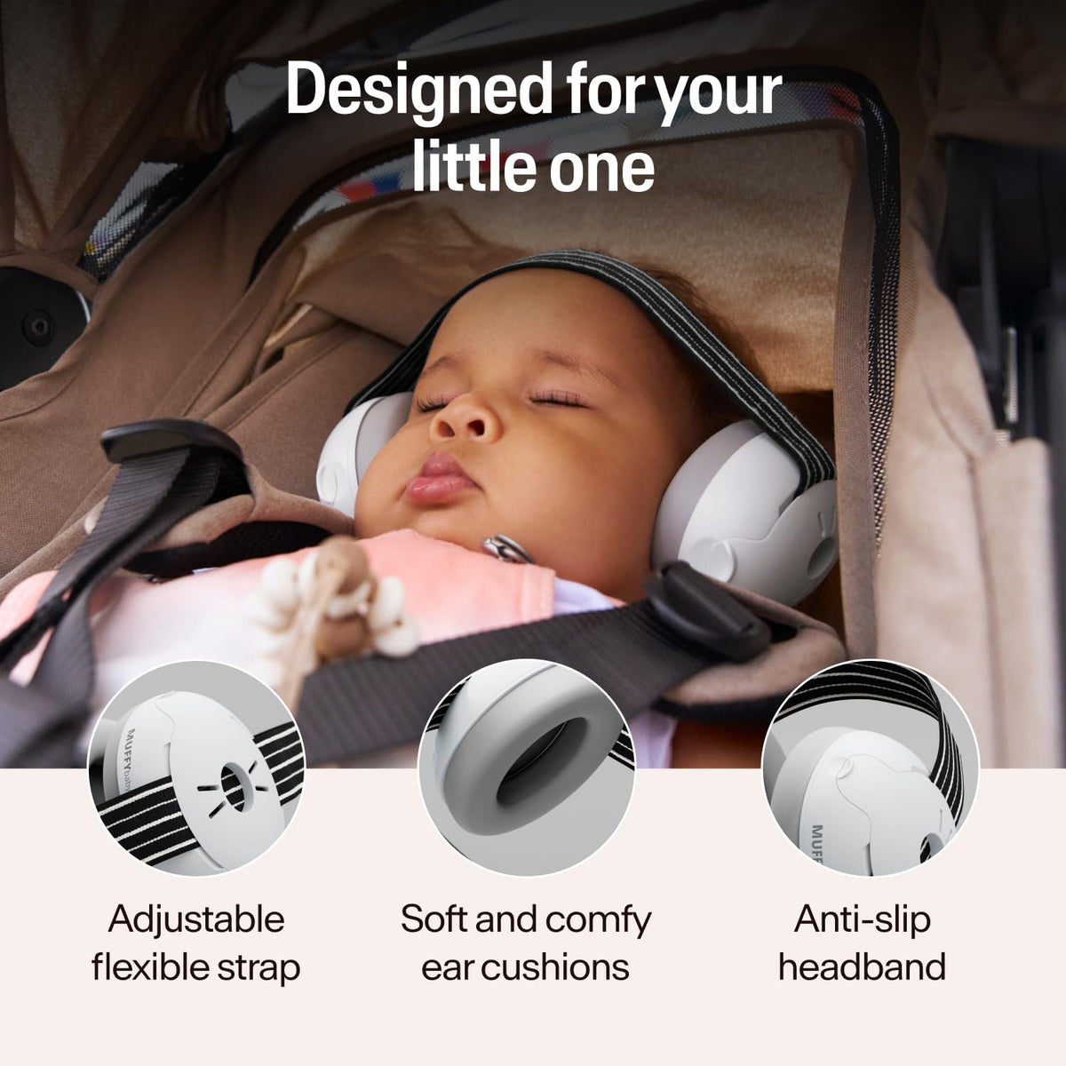 Alpine Muffy Baby Comfort Ear Defenders, Adjustable up to 48 months, Green