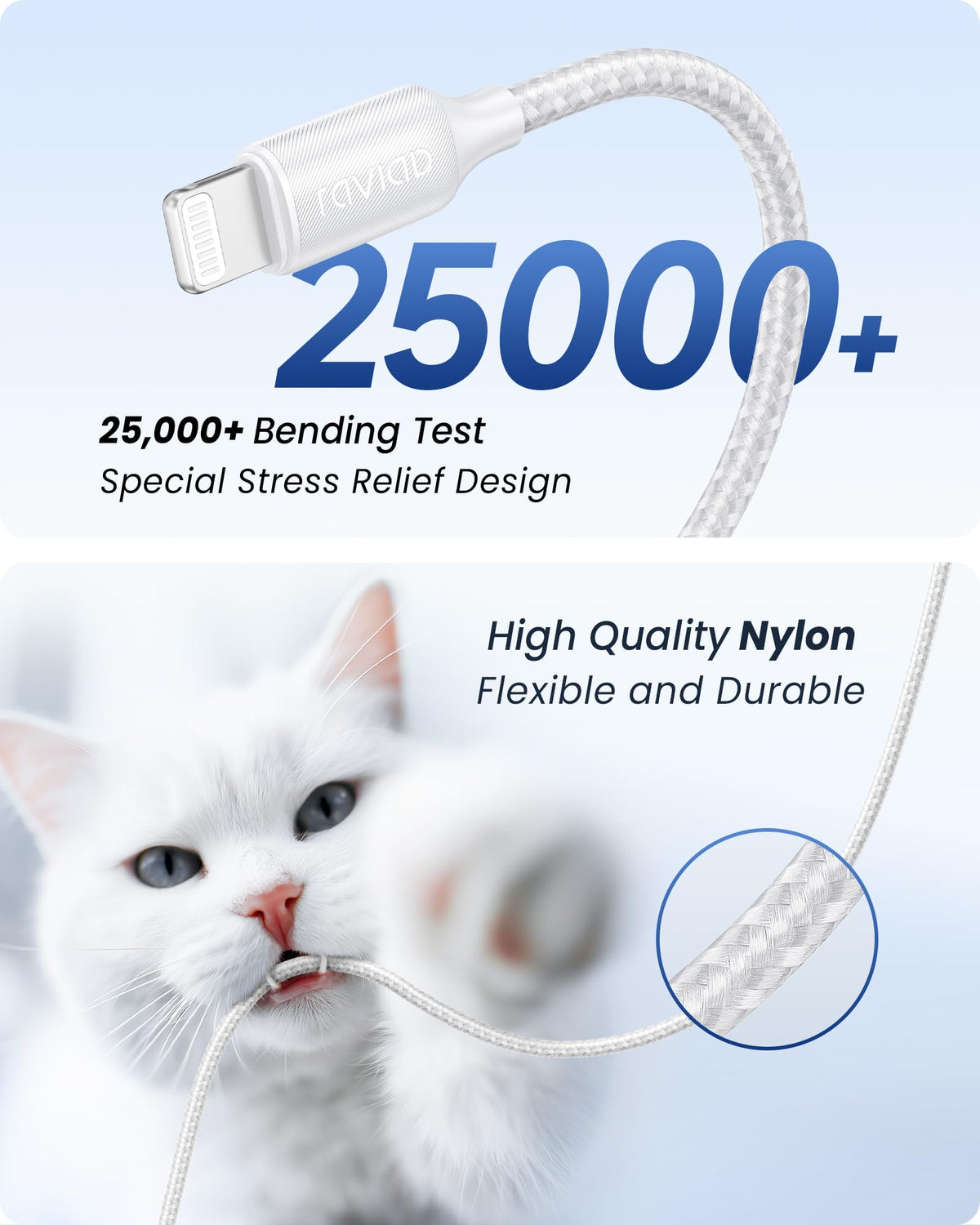 RAVIAD USB C to Lightning Cable 1M [MFi Certified]iPhone Fast Charger Cable