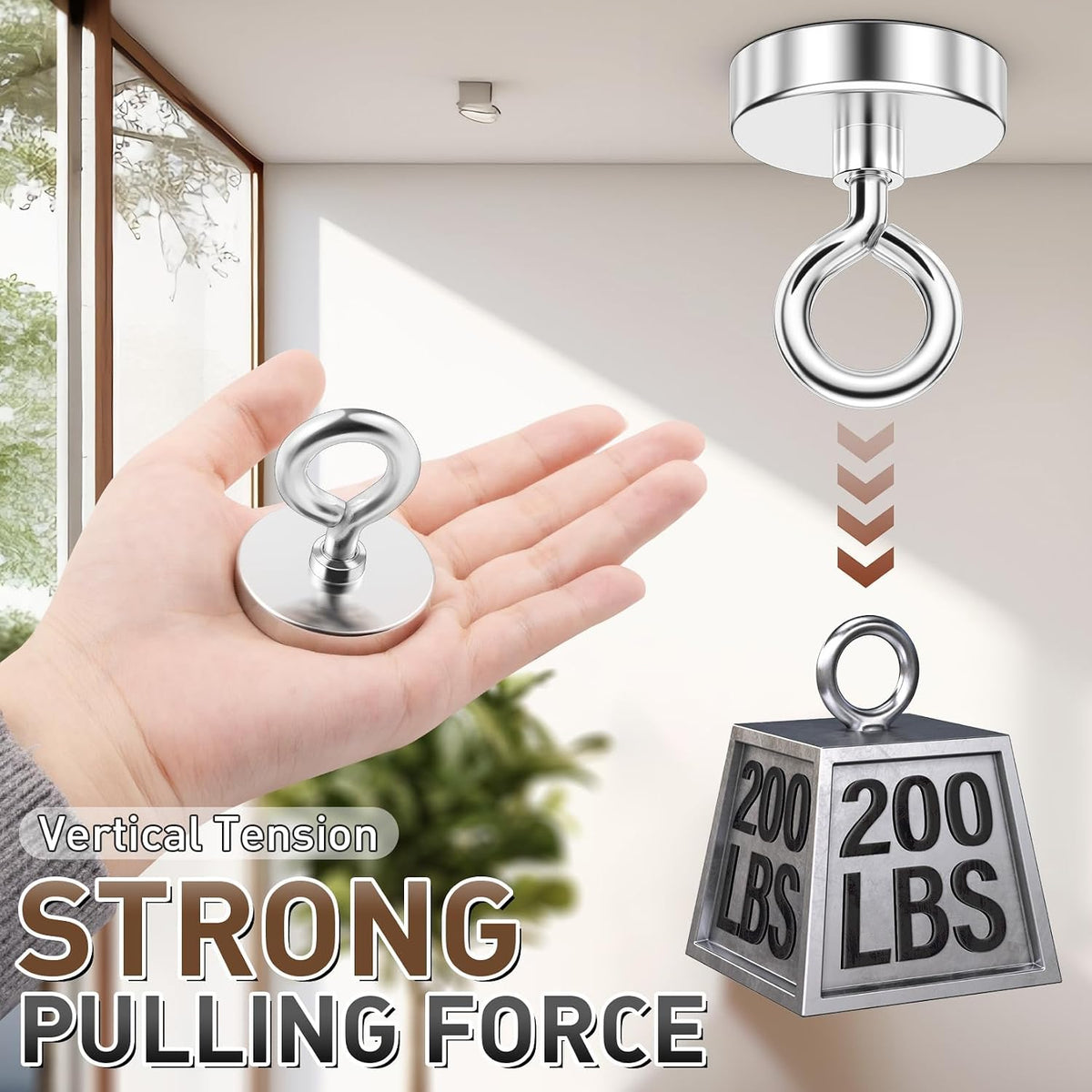 FINDMAG 82kg Pulling Strong Fishing Magnet for Retrieving in River (D45)